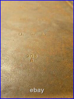 Antique Pre Griswold Erie #8 Cast Iron Griddle