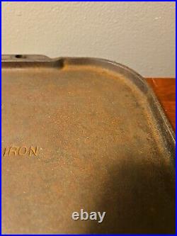 Antique Pre Griswold Erie #8 Cast Iron Griddle