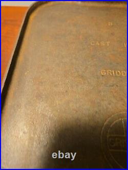 Antique Pre Griswold Erie #8 Cast Iron Griddle