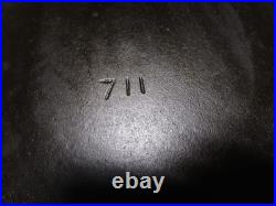 Antique Pre Griswold Erie #9 FLAT Cast Iron Skillet with Maker's Mark