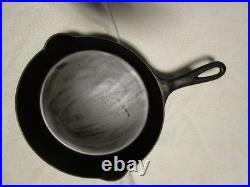 Antique Pre Griswold Erie #9 FLAT Cast Iron Skillet with Maker's Mark