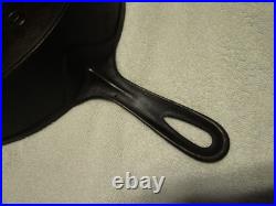 Antique Pre Griswold Erie #9 FLAT Cast Iron Skillet with Maker's Mark