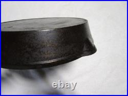 Antique Pre Griswold Erie #9 FLAT Cast Iron Skillet with Maker's Mark