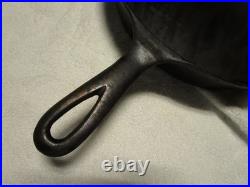 Antique Pre Griswold Erie #9 FLAT Cast Iron Skillet with Maker's Mark