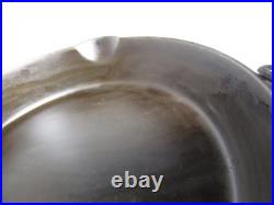 Antique Pre Griswold Erie #9 FLAT Cast Iron Skillet with Maker's Mark