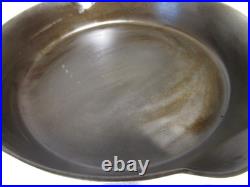 Antique Pre Griswold Erie #9 FLAT Cast Iron Skillet with Maker's Mark