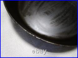 Antique Pre Griswold Erie #9 FLAT Cast Iron Skillet with Maker's Mark