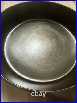 Antique Pre-Griswold Erie No. 7 Cast Iron Skillet with Heat Ring Fully Restored