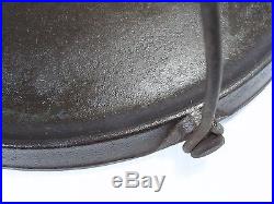Antique Rare Threaded Erie 741 Pre Griswold Cast Iron Round Vapor Grill Griddle