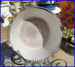 Antique S. P. & Co. Philadelphia Cast Iron 10 Qt Kettle Stock Pot 12.75 x 7.25