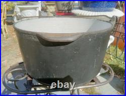 Antique S. P. & Co. Philadelphia Cast Iron 10 Qt Kettle Stock Pot 12.75 x 7.25