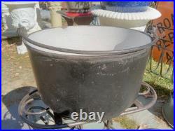 Antique S. P. & Co. Philadelphia Cast Iron 10 Qt Kettle Stock Pot 12.75 x 7.25