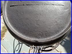 Antique S. P. & Co. Philadelphia Cast Iron 10 Qt Kettle Stock Pot 12.75 x 7.25