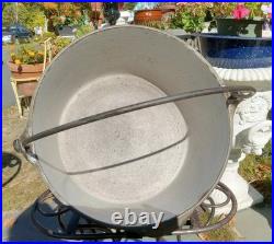 Antique S. P. & Co. Philadelphia Cast Iron 10 Qt Kettle Stock Pot 12.75 x 7.25