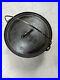 Antique Unbranded No. 12 Cast Iron Dutch Oven With Lid/ Handle 3 Legged 7 x 12