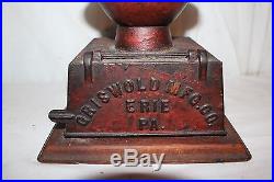 Antique Vintage 1800's Griswold Cast Iron Coffee Grinder Mill Kitchen Primitive