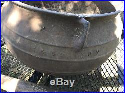 Antique Vintage Large Cast Iron Cauldron Pot Yard Kettle 15Gallon