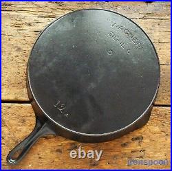 Antique WAGNER WARE Cast Iron SKILLET Frying Pan # 12 HEAT RING Ironspoon