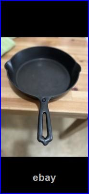 Antique WAPAK INDIAN LOGO Hollow Ware Heat Ring Cast Iron Skillet No 8