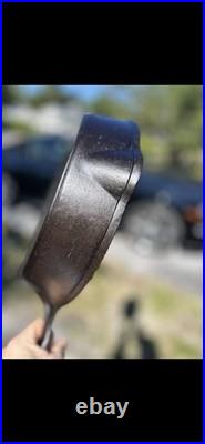 Antique WAPAK INDIAN LOGO Hollow Ware Heat Ring Cast Iron Skillet No 8