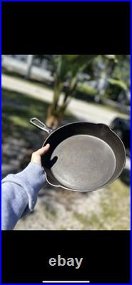 Antique WAPAK INDIAN LOGO Hollow Ware Heat Ring Cast Iron Skillet No 8