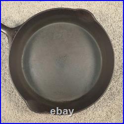 Antique Wagner Arc Logo Sidney O No 10 12 Cast Iron Skillet Heat Ring Flat