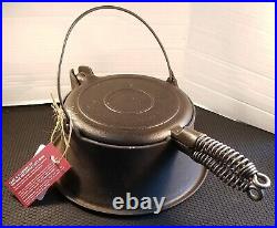 Antique Wagner Cast Iron Waffle Maker 8 in. High Base Circa 1925 Seasoned