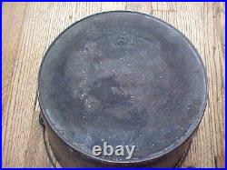 Antique Wagner Large Cast Iron Flat Bottom Soup Pot, Heat & Pouring Ring