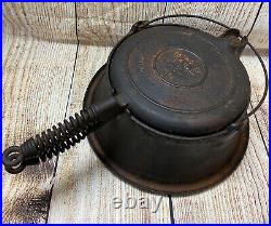Antique Wagner Ware -0- High Base 1408 Waffle Maker Pat. 1925 Cast Iron