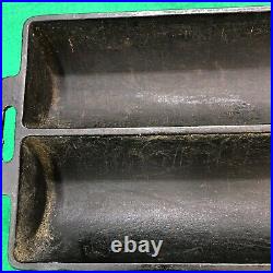Antique Wagner Ware Cast Iron Double Loaf Bread Cake Pan Made in USA
