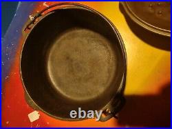 Antique Wagner Ware Cast Iron Number 8 5 Quart Dutch Oven With Lid