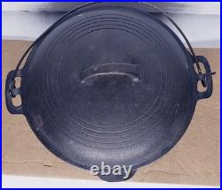 Antique Wagner Ware Sidney O 1268B Cast Iron Dutch Oven Lid Bail Handle Camping