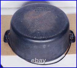 Antique Wagner Ware Sidney O 1268B Cast Iron Dutch Oven Lid Bail Handle Camping