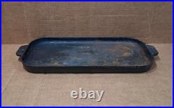 Antique Wagner Ware Unmarked Cast Iron Double Burner Griddle Cookware