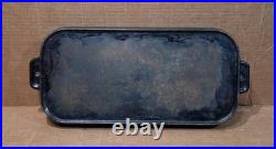 Antique Wagner Ware Unmarked Cast Iron Double Burner Griddle Cookware