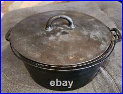 Antique Wapak #10 Cast Iron Dutch Oven 3 Legged Rare