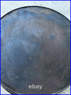 Antique Wapak Cast Iron #14 Skillet! Hard To Find