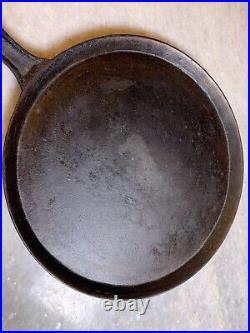 Antique c. 1800s Gate Scar Mark Gate-Mark Cast Iron Pan Skillet 10 Dead FLAT