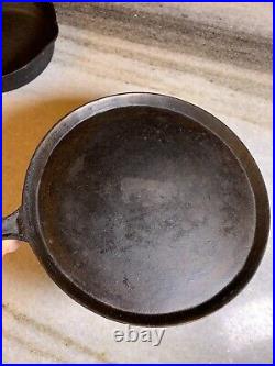 Antique c. 1800s Gate Scar Mark Gate-Mark Cast Iron Pan Skillet 10 Dead FLAT