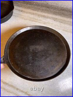 Antique c. 1800s Gate Scar Mark Gate-Mark Cast Iron Pan Skillet 10 Dead FLAT