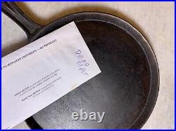 Antique c. 1800s Gate Scar Mark Gate-Mark Cast Iron Pan Skillet 10 Dead FLAT