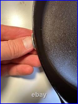 Antique c1910 Piqua Ware Miami Cast Iron Skillet Pan Thin Wall Restored Flat