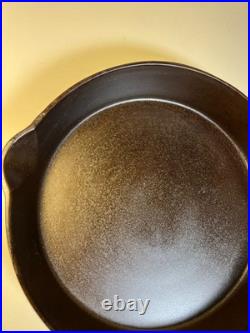 Antique c1910 Piqua Ware Miami Cast Iron Skillet Pan Thin Wall Restored Flat