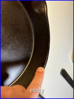 Antique c1910 Piqua Ware Miami Cast Iron Skillet Pan Thin Wall Restored Flat Antique c1910 Piqua Ware Miami Cast Iron Skillet Pan Thin Wall Restored Flat
