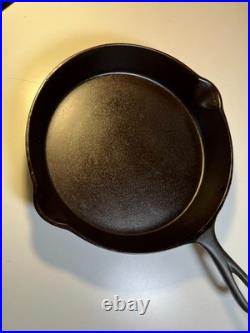 Antique c1910 Piqua Ware Miami Cast Iron Skillet Pan Thin Wall Restored Flat