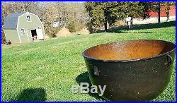 Antique cast-iron cauldron wash pot number 25 and number 15 with gate mark