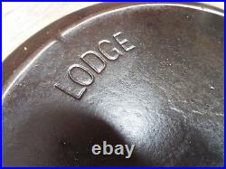 Arc Logo Lodge Single Notch Cast Iron Skillet #8 / 10-1/2, Restored