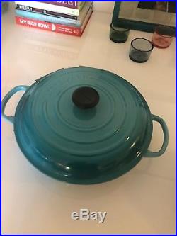 BRAND NEW! Le Creuset Cast Iron Braiser, Caribbean Teal