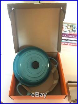 BRAND NEW! Le Creuset Cast Iron Braiser, Caribbean Teal