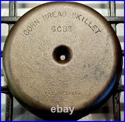 BSR #3 Cast Iron Corn Bread Skillet 6CBS, Pat. Pending, 6 Wedges, Solid Center